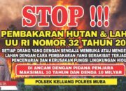 Kapolsek Keluang Himbau Jangan Ada yang Membakar Hutan