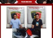 Tim Unit Reskrim Spartan Polsek Sanga Desa Bekuk Dua Pelaku Curanmor