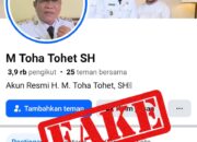 Hati-Hati! Waspadai Akun Facebook Palsu Mengatasnamakan Bupati H. M. Toha