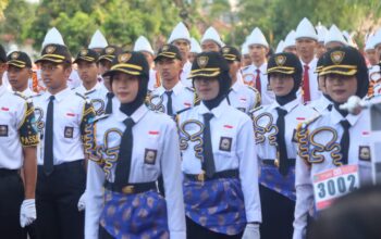 Wabup Rohman Lepas Semangat Juang Pelajar Muba Lewat Lomba Baris-Berbaris