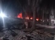 Kebakaran Sumur Minyak terjadi kembali di Kecamatan Keluang, Polsek Keluang Tutup Mata