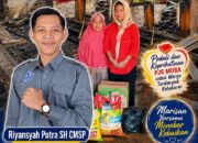 PJS Muba Salurkan Paket Sembako Kepada Korban Kebakaran di Desa Bumi Ayu