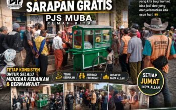 Tanamkan Kebaikan di Jum’at Berkah, Warga Muba Nikmati Sarapan Gratis PJS Muba