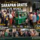 Tanamkan Kebaikan di Jum’at Berkah, Warga Muba Nikmati Sarapan Gratis PJS Muba