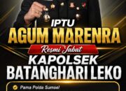Mengenal IPTU Agum Marenra yang Resmi Menjabat Kapolsek Batanghari Leko