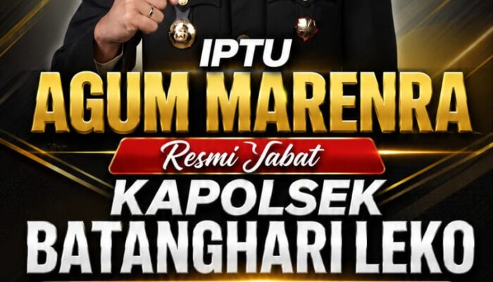 Mengenal IPTU Agum Marenra yang Resmi Menjabat Kapolsek Batanghari Leko