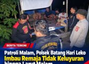 Patroli Malam, Polsek Batang Hari Leko Imbau Remaja Tidak Keluyuran hingga Larut Malam